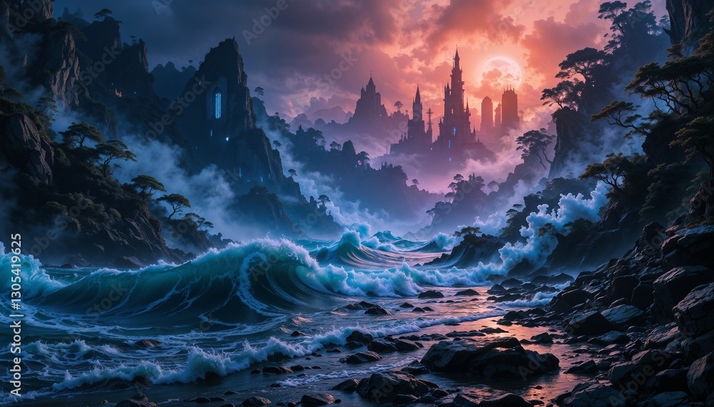 Obraz premium Twilight Tides background