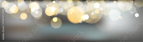 Bokeh background with soft golden light orbs on a transparent grid, ideal for overlays and graphic design projects.
