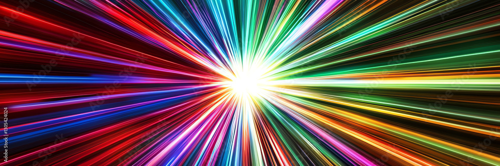 Obraz premium colorful rays, AI generated