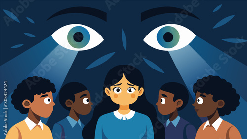 The students eyes lit up with relief as they realized they were not alone in their struggles and had a supportive ally in their guidance counselor.. Vector illustration