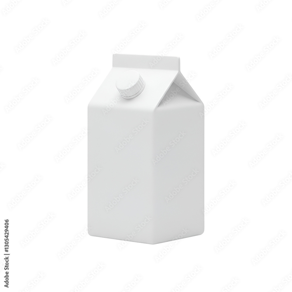 3D Milk Carton – A Simple Milk Carton with a Slanted Top, Dairy Beverage Packaging 3D Milk Carton – A Simple Milk Carton with a Slanted Top, Dairy Beverage Packaging