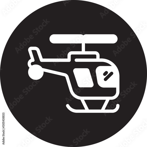 helicopter glyph icon