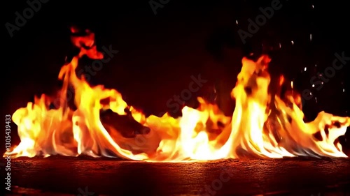 Wallpaper Mural fire in the fireplace Torontodigital.ca