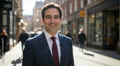 Wallpaper Mural Man Smiling on City Street Torontodigital.ca