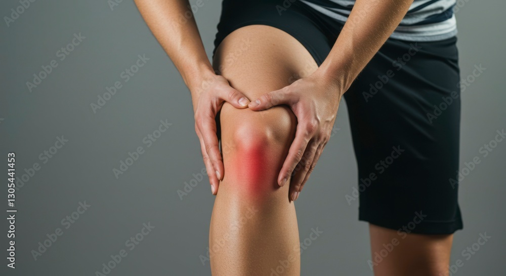 Fototapeta premium Woman Holding Painful Knee