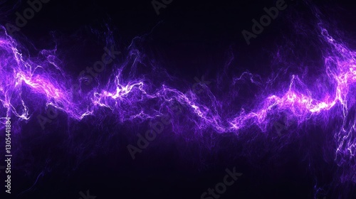 Purple energy flowing in dark space photo