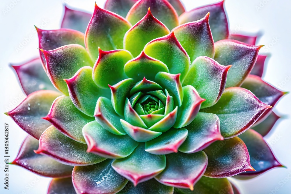 High-Detail Succulent, Isolated on White Background - Botanical Stock Photo High-Detail Succulent, Isolated on White Background - Botanical Stock Photo
