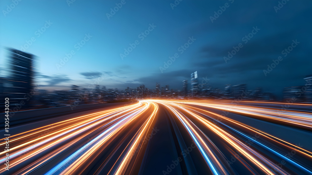 A dynamic night scene capturing streaks of light from moving vehicles against a city skyline, showcasing the bustling energy of urban transportation and the beauty of city life. A dynamic night scene capturing streaks of light from moving vehicles against a city skyline, showcasing the bustling energy of urban transportation and the beauty of city life.