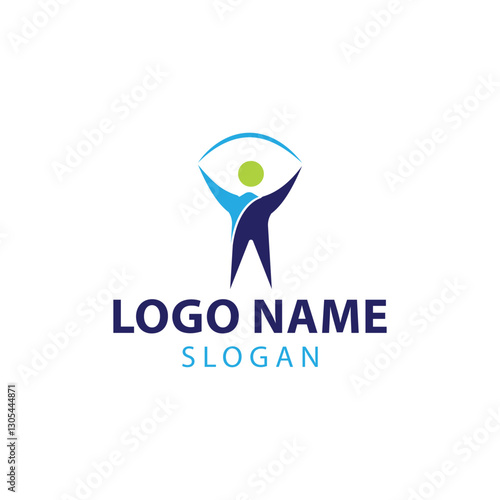 Welfare logo design, Social work logo, Organization logo design, Hand care charity logo emblem design template. rising star logos, Social foundation for human welfare vector illustration	