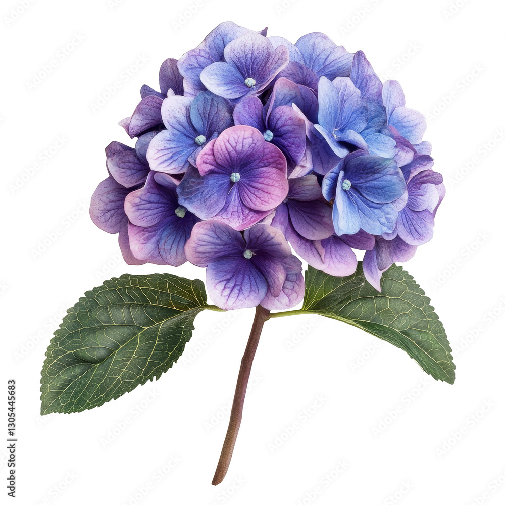 Beauty color hydrangea flower isolated on white Beauty color hydrangea flower isolated on white