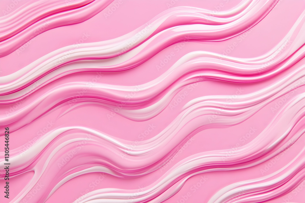 Pink background with wavy white pattern, isolated on solid pink Pink background with wavy white pattern, isolated on solid pink