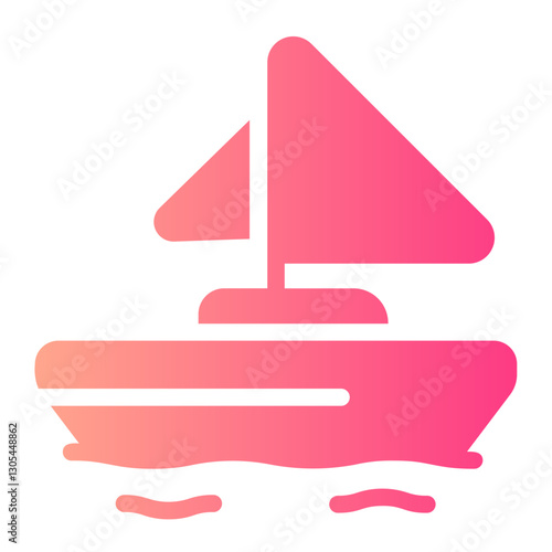 Boat  gradient icon