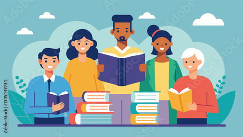 Through data analysis a publishing house realizes that readers are more likely to purchase books with diverse characters so they actively seek out and publish titles with diverse. Vector illustration