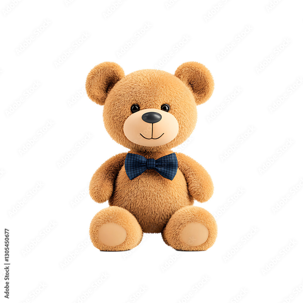 Obraz premium plush teddy bear with bowtie 3D render