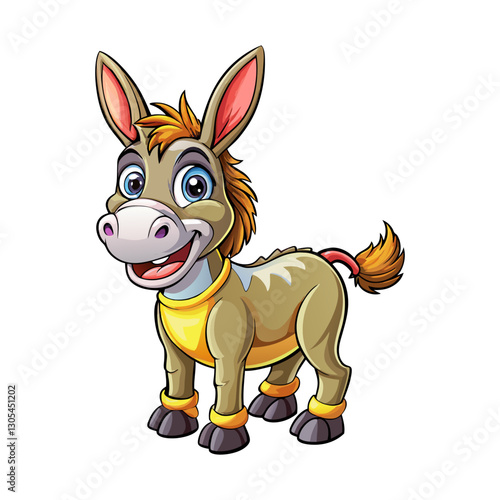 Cartoon happy donkey