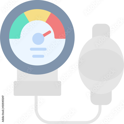 Blood Pressure Gauge Icon Vector Element