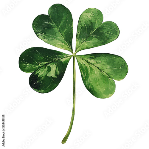 Lucky charm action nature setting botanical illustration green environment close-up view symbol of prosperity