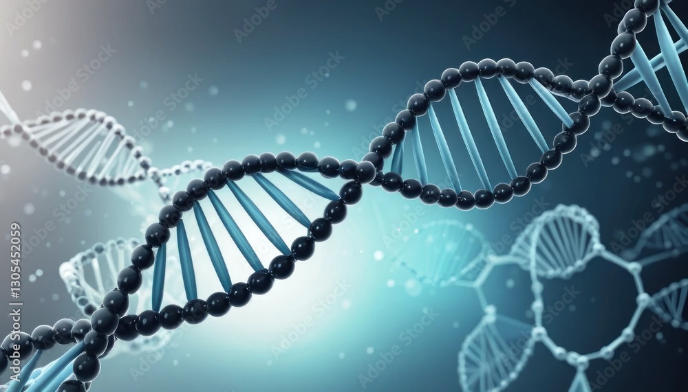 Abstract rendering of DNA strand as a concept for genetic research Abstract rendering of DNA strand as a concept for genetic research