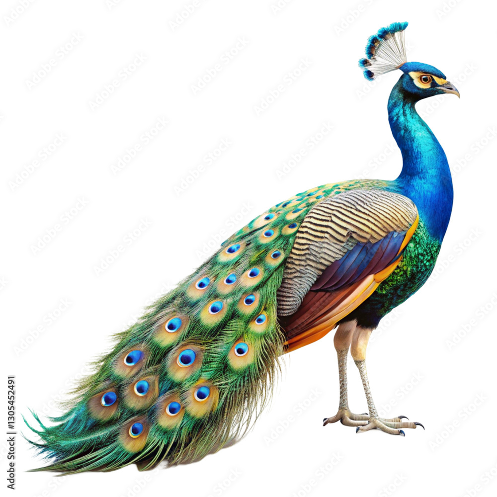 Obraz premium peacock isolated on white