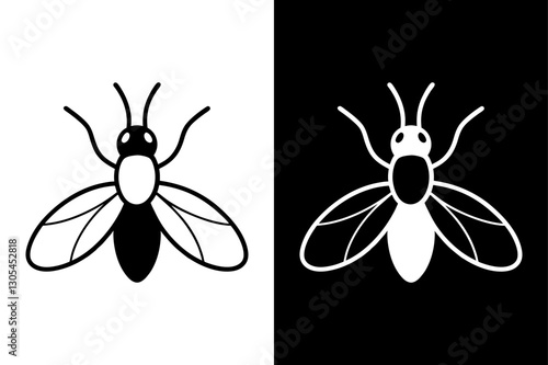Fly icon vector on White Background ,Vector Art Illustration on white background.