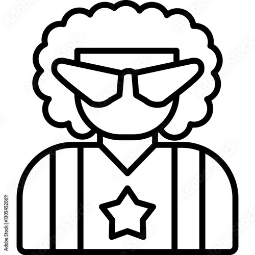 Rockstar Costumes Icon Vector Element