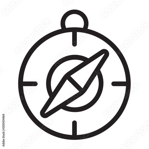 compass line icon