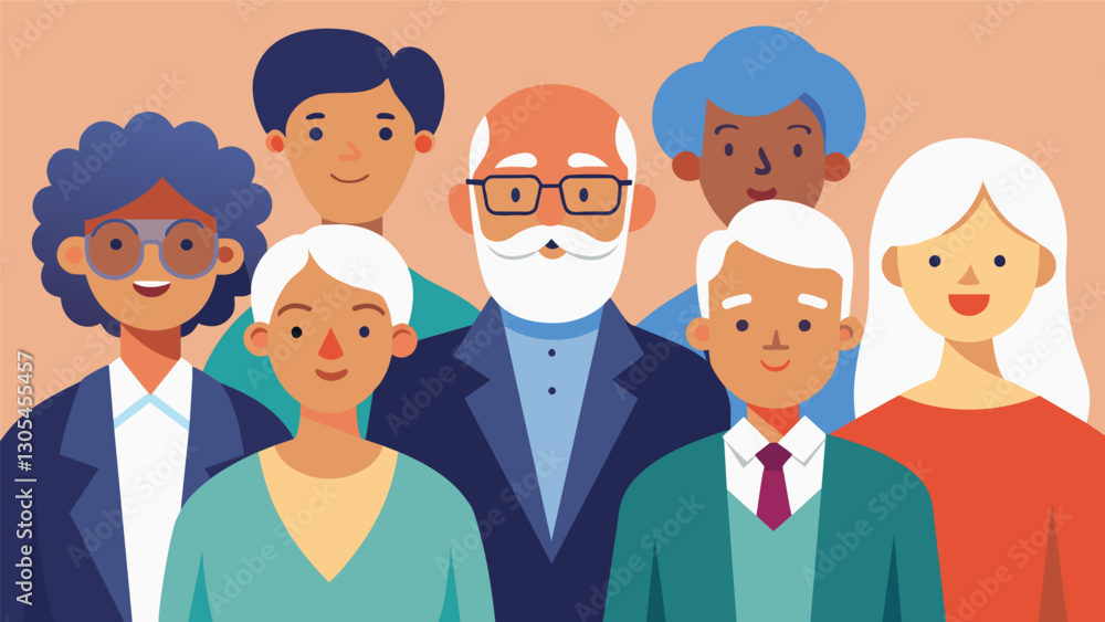 With years of experience and wisdom these senior advocates passionately voice their concerns and demands for better protection and support for aging individuals.. Vector illustration With years of experience and wisdom these senior advocates passionately voice their concerns and demands for better protection and support for aging individuals.. Vector illustration