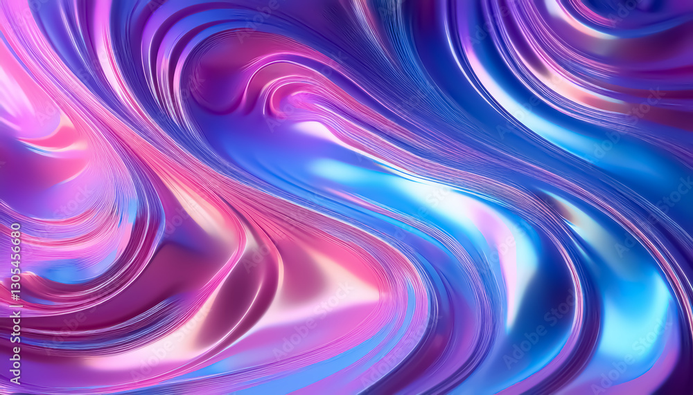 Obraz premium Vibrant Abstract Fluid Art with Pink, Blue, and Purple Swirls
