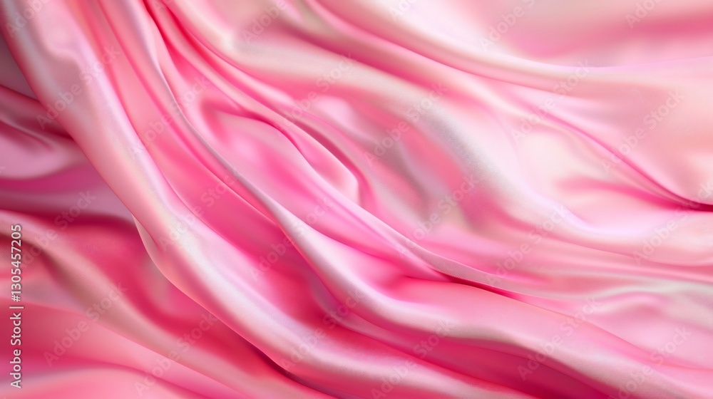 Obraz premium Pink silk fabric drapes