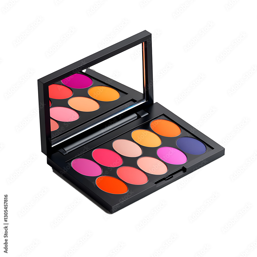 makeup palette with mirror 3D render makeup palette with mirror 3D render