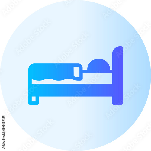 Bed  gradient icon