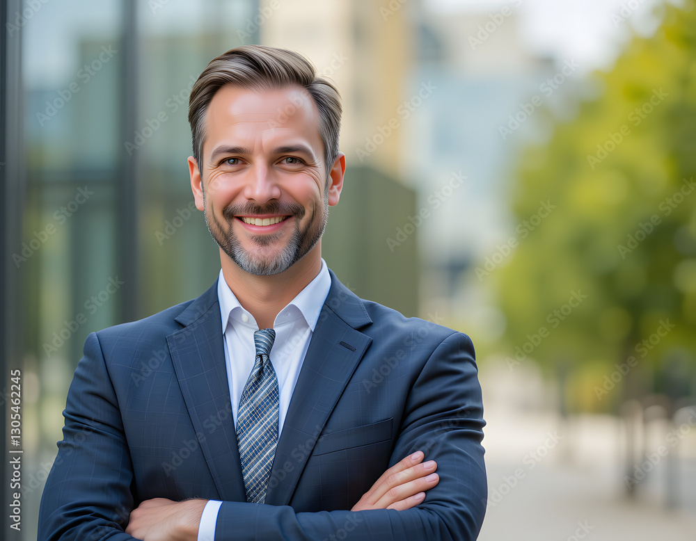 business man entrepreneur looking at camera outdoors. Smiling confident mature businessman professional executive, successful lawyer wearing suit business man entrepreneur looking at camera outdoors. Smiling confident mature businessman professional executive, successful lawyer wearing suit