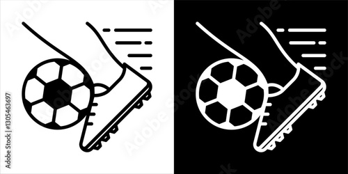 A black and white Dribbling icon