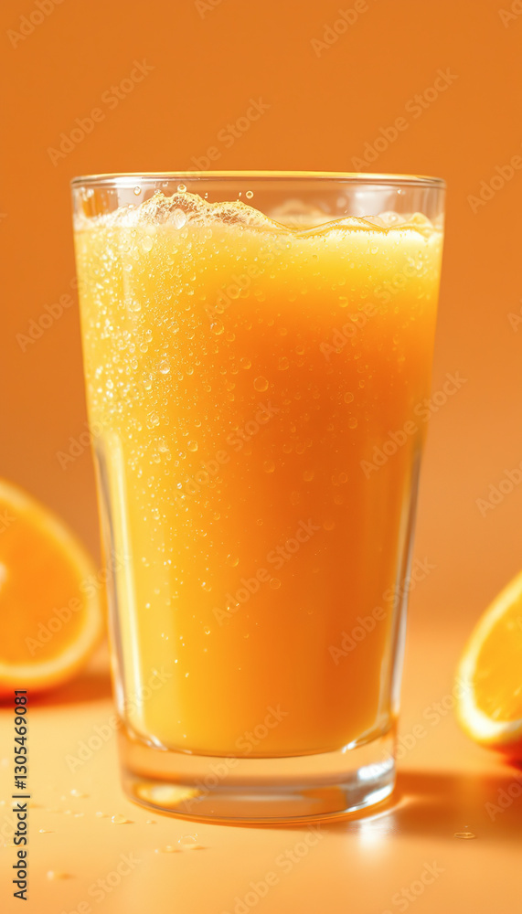 Refreshing Glass of Orange Juice with Citrus Slices Refreshing Glass of Orange Juice with Citrus Slices