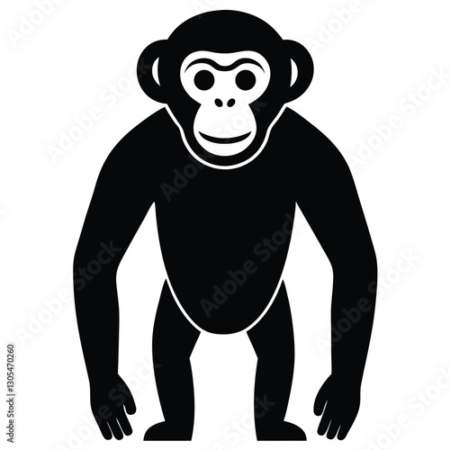 Chimpanzee Shape Outline