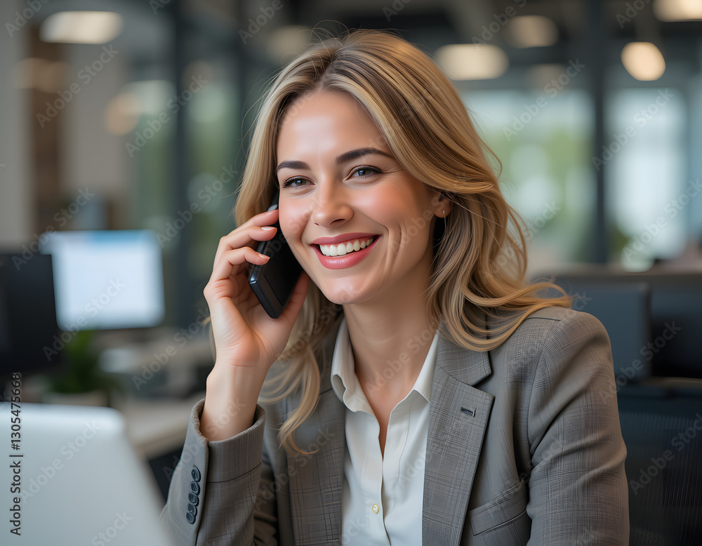 mid aged business woman, cheerful 45 years old professional lady executive manager or entrepreneur talking on phone making business call on cellphone mid aged business woman, cheerful 45 years old professional lady executive manager or entrepreneur talking on phone making business call on cellphone