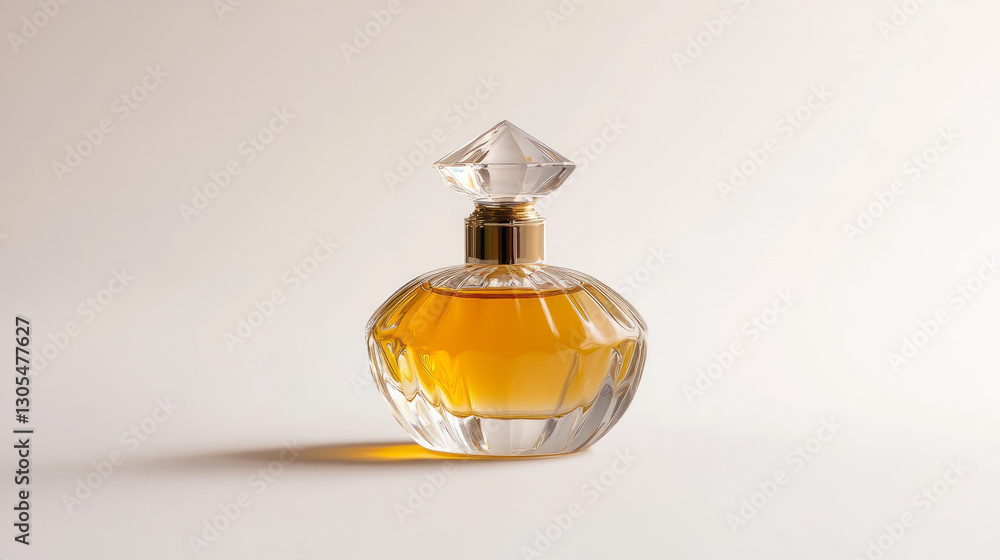 Bottle of perfume in air isolated on white Bottle of perfume in air isolated on white