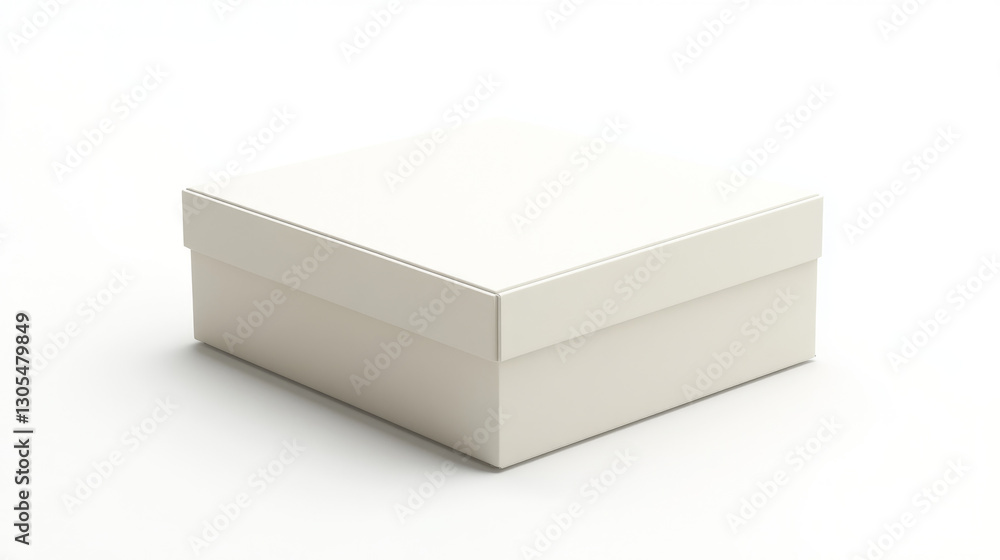 Fototapeta premium blank packaging white cardboard box for product design mock-up isolated on white background with clipping