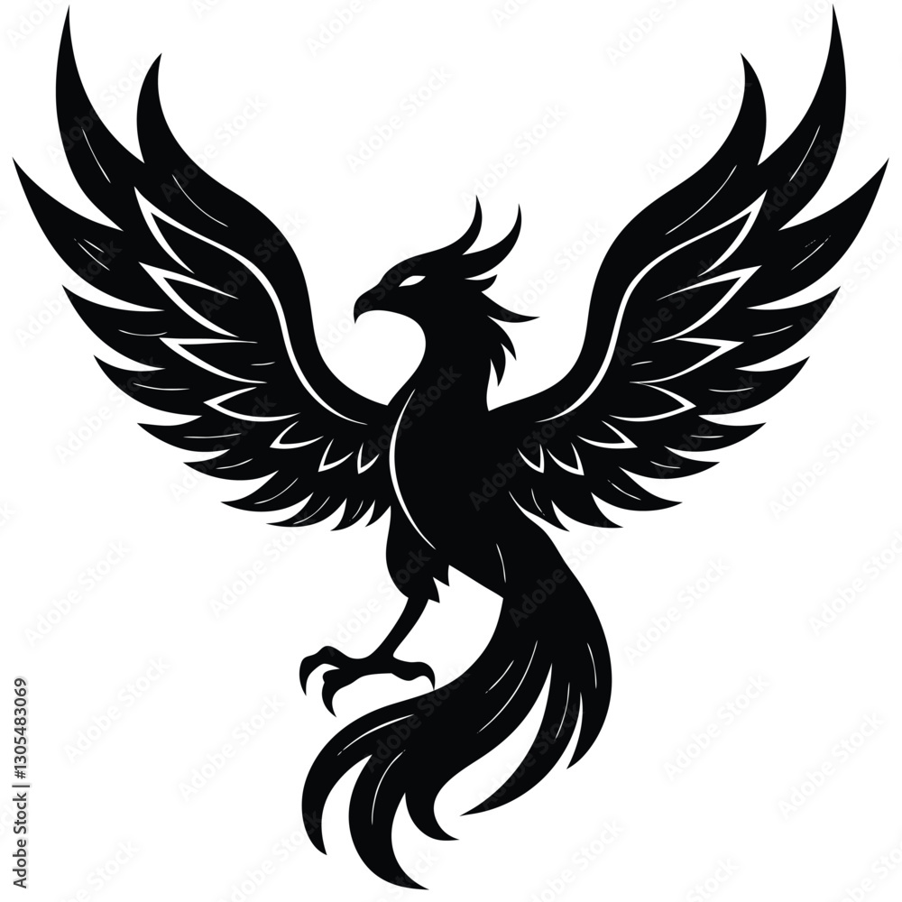 finix bird vector illustration finix bird vector illustration