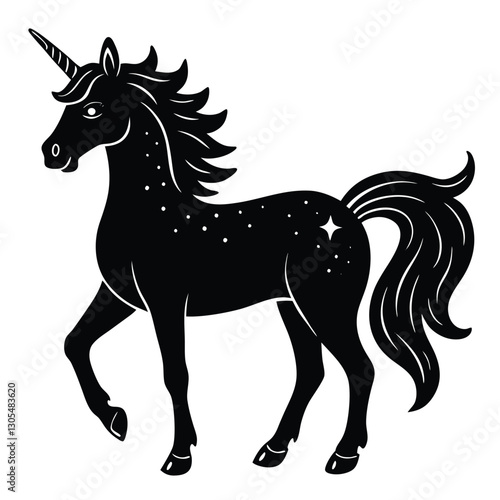 horse silhouette vector illustration
