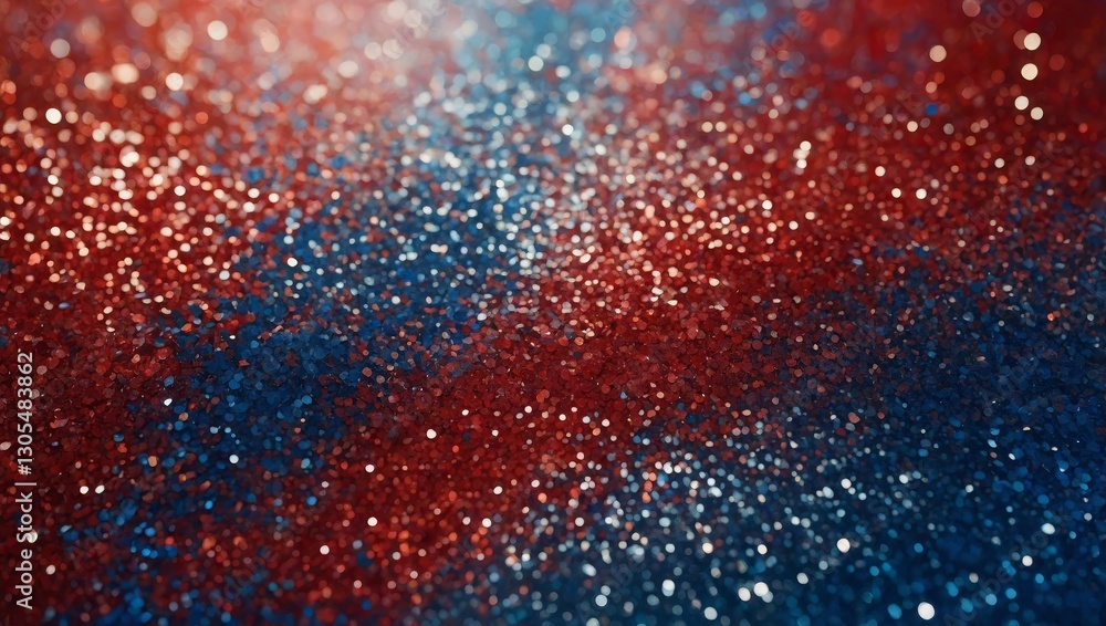 Fototapeta premium Vibrant Abstract Patriotic Background with Shimmering Red, White, and Blue Glitter