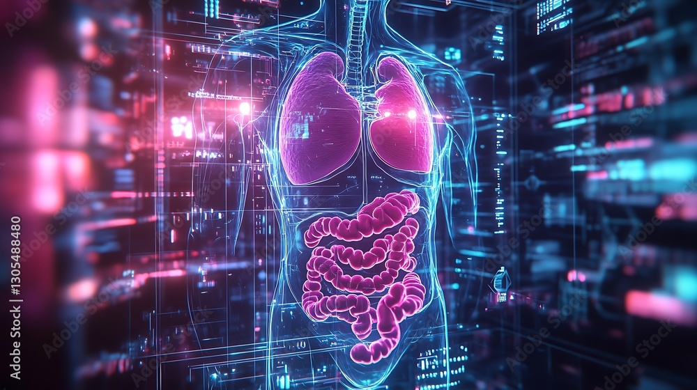 Human anatomy and internal organs in digital 3d model high resolution picture Human anatomy and internal organs in digital 3d model high resolution picture