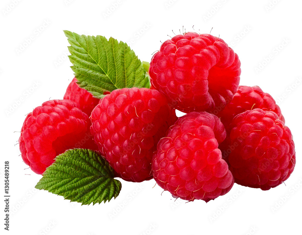 Fresh Raspberries with Leaves Isolated on a White Background, Showcasing the Vibrant Red Color and Natural Beauty of the Fruit, Perfect for Culinary and Lifestyle Uses.
Fresh Raspberries with Leaves Isolated on a White Background, Showcasing the Vibrant Red Color and Natural Beauty of the Fruit, Perfect for Culinary and Lifestyle Uses.