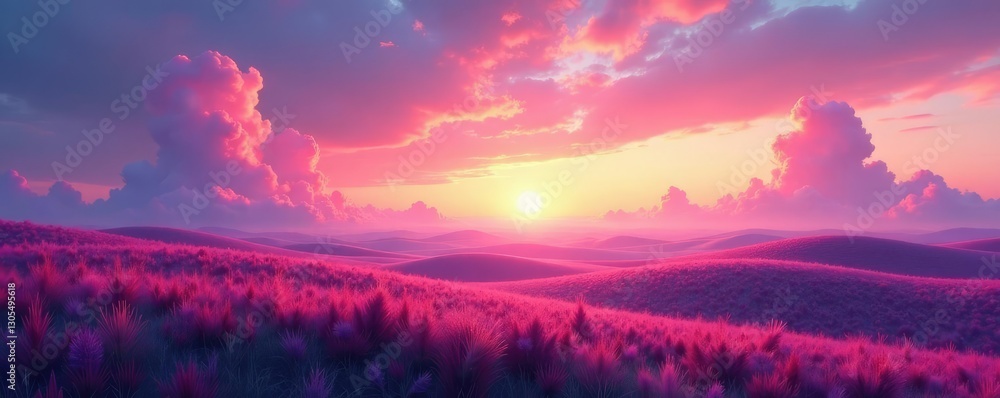 A dreamy landscape of colors merging into a distant horizon, color, blended, chromatic A dreamy landscape of colors merging into a distant horizon, color, blended, chromatic