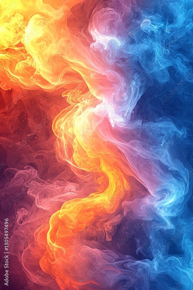 Fototapeta premium A colorful abstract background with a lot of smoke