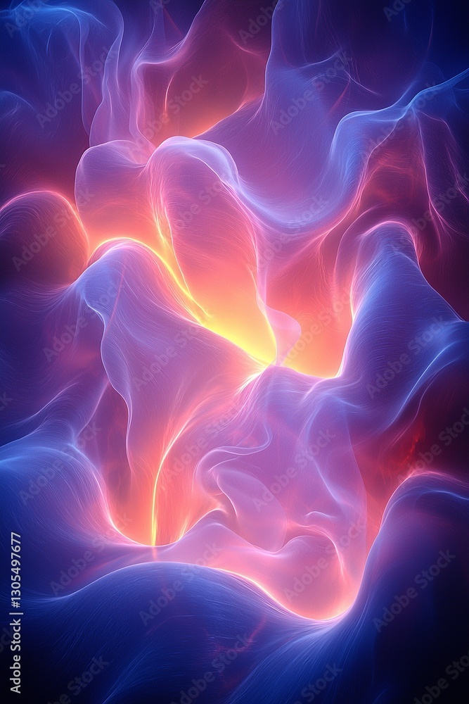 Fototapeta premium A computer generated image of a blue and pink abstract background