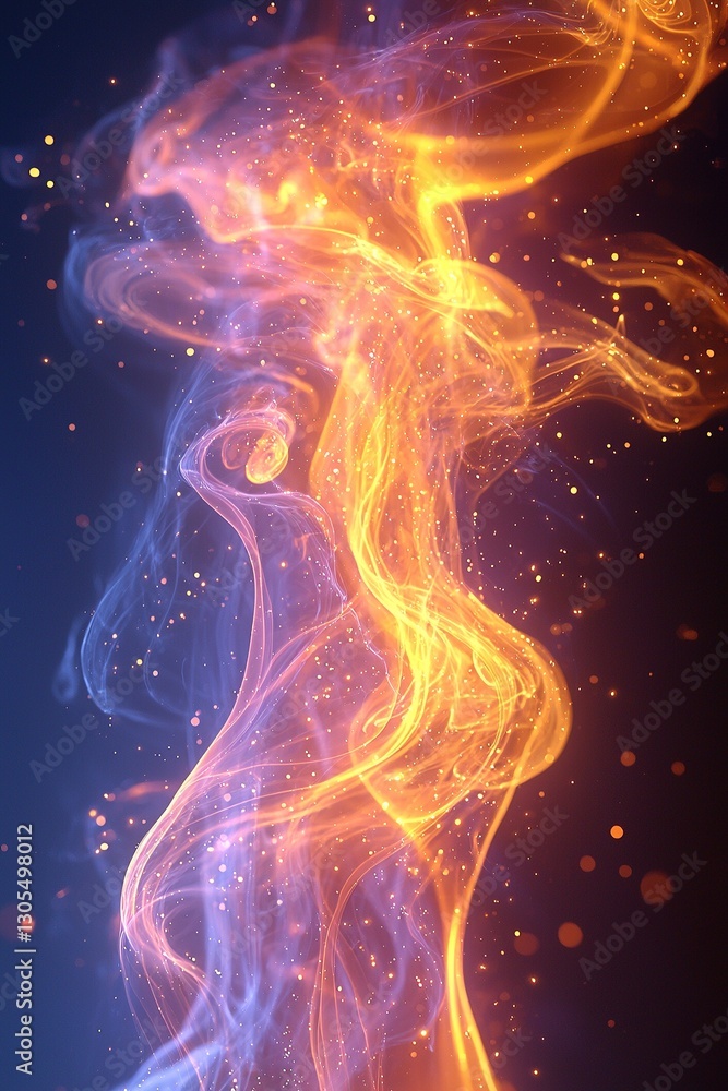 A close up of a fire flame on a black background A close up of a fire flame on a black background