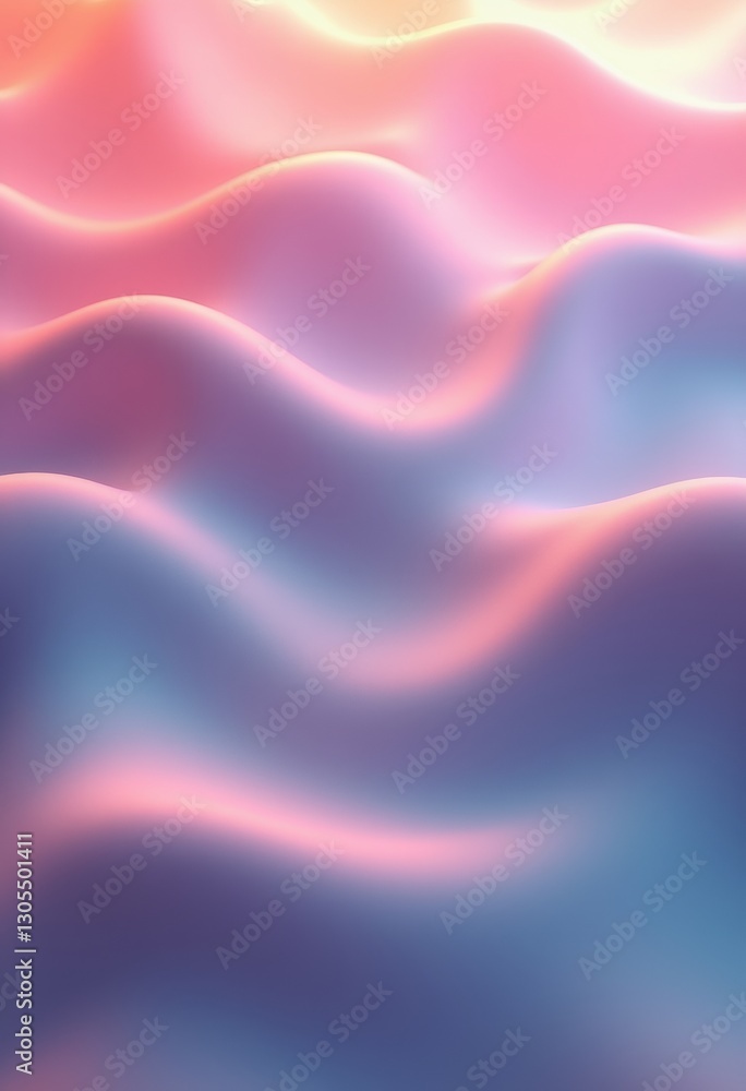 Fototapeta premium A stunning abstract wave pattern featuring soft pastel colors blending seamlessly, perfect for backgrounds, branding, and artistic projects.