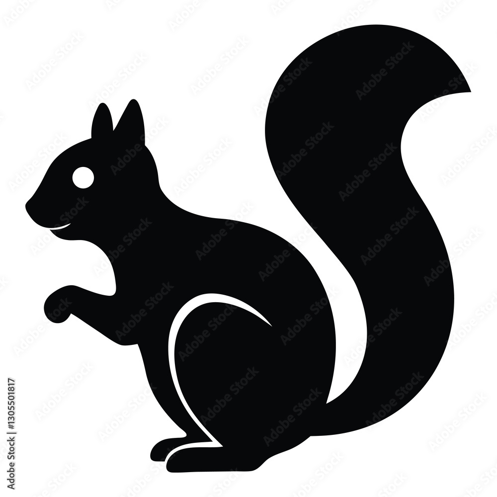 Squirrel Silhouette Clipart Icon for Graphic and Digital Design Squirrel Silhouette Clipart Icon for Graphic and Digital Design