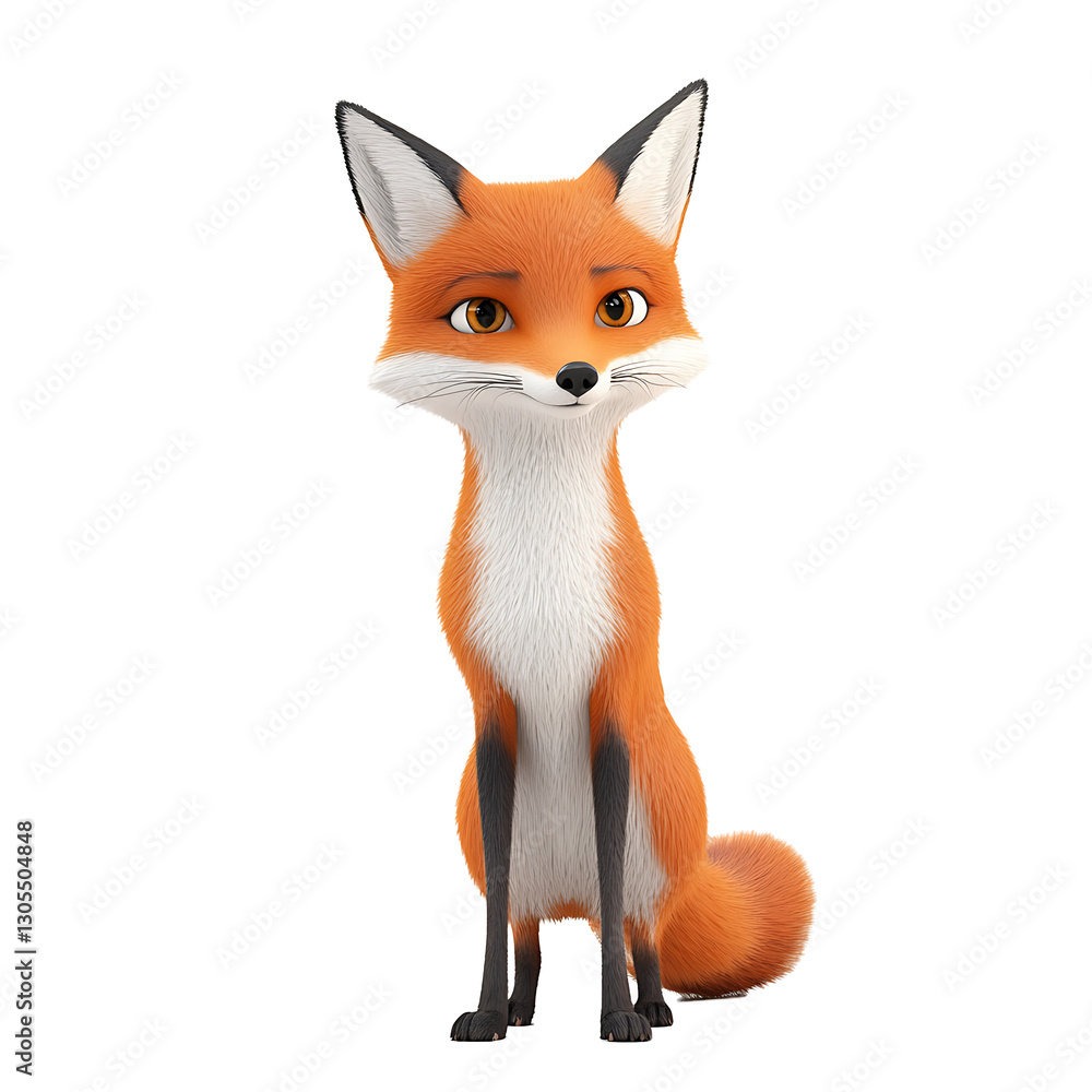 fox 3D render fox 3D render